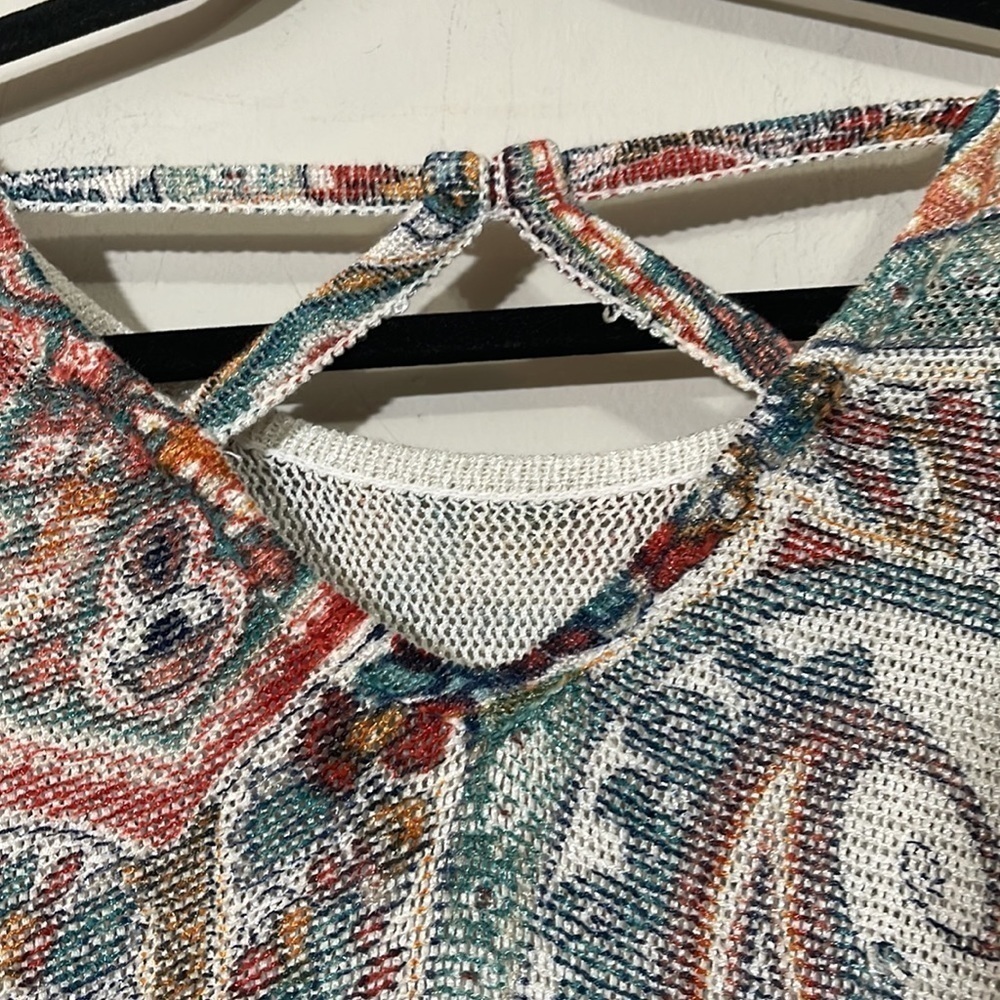 Chico’s Boho Paisley Knit Top - Picture 6 of 8